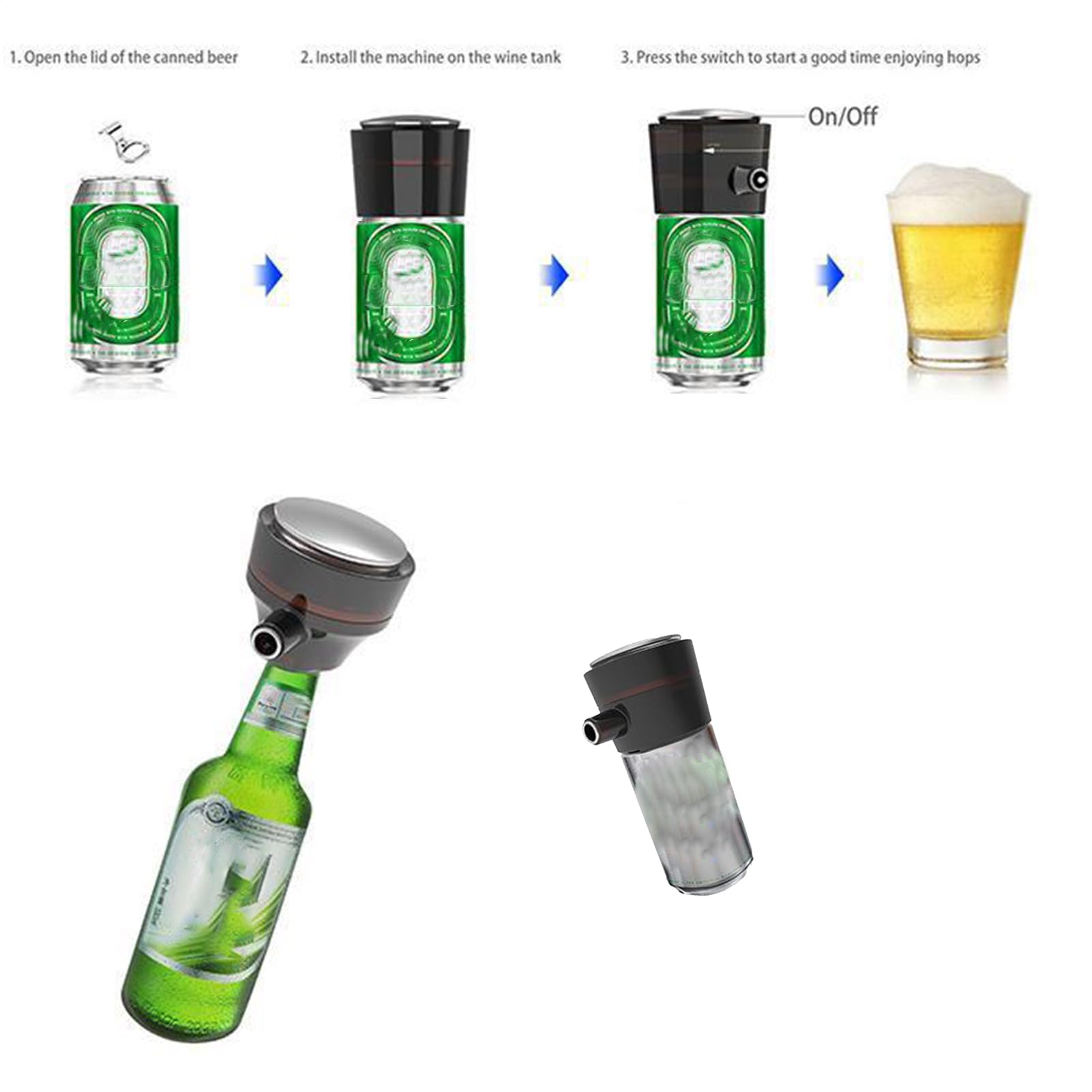 Schiumatore Di Birra In Bottiglia Macchina Elettrica Per Schiumare Le