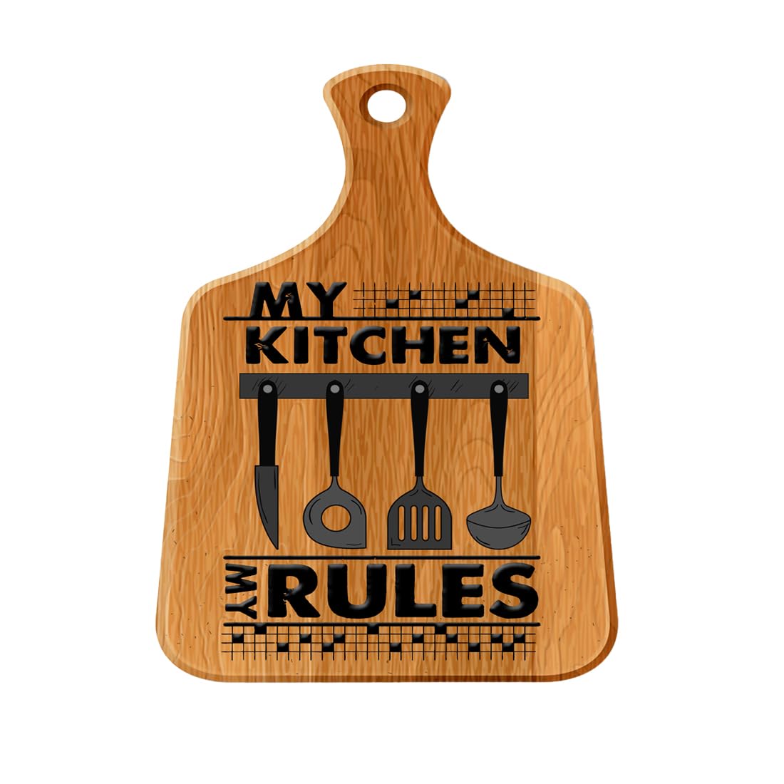 PNF Poster And Frames MY kitchen my rules Quote Wall art & Door Hanging Frame For Kitchen, Dining, restaurants Decor | Walland home Decor for Living Room | Room Decor Wall Decor Items For Bedroom | (Wooden, 11x9 Inch,brown)-26