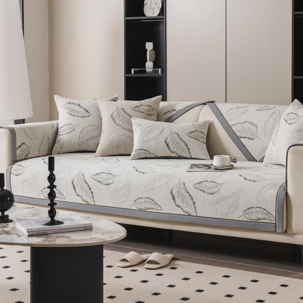 Housse de canapé en velours anti-poussière protection divan universelle
