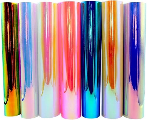 Miniatura 8 de TECKWRAP - Vinilo adhesivo holográfico opalescente para manualidades, 12 x 12 pulgadas, paquete de 7 hojas para cortadores de manualidades,