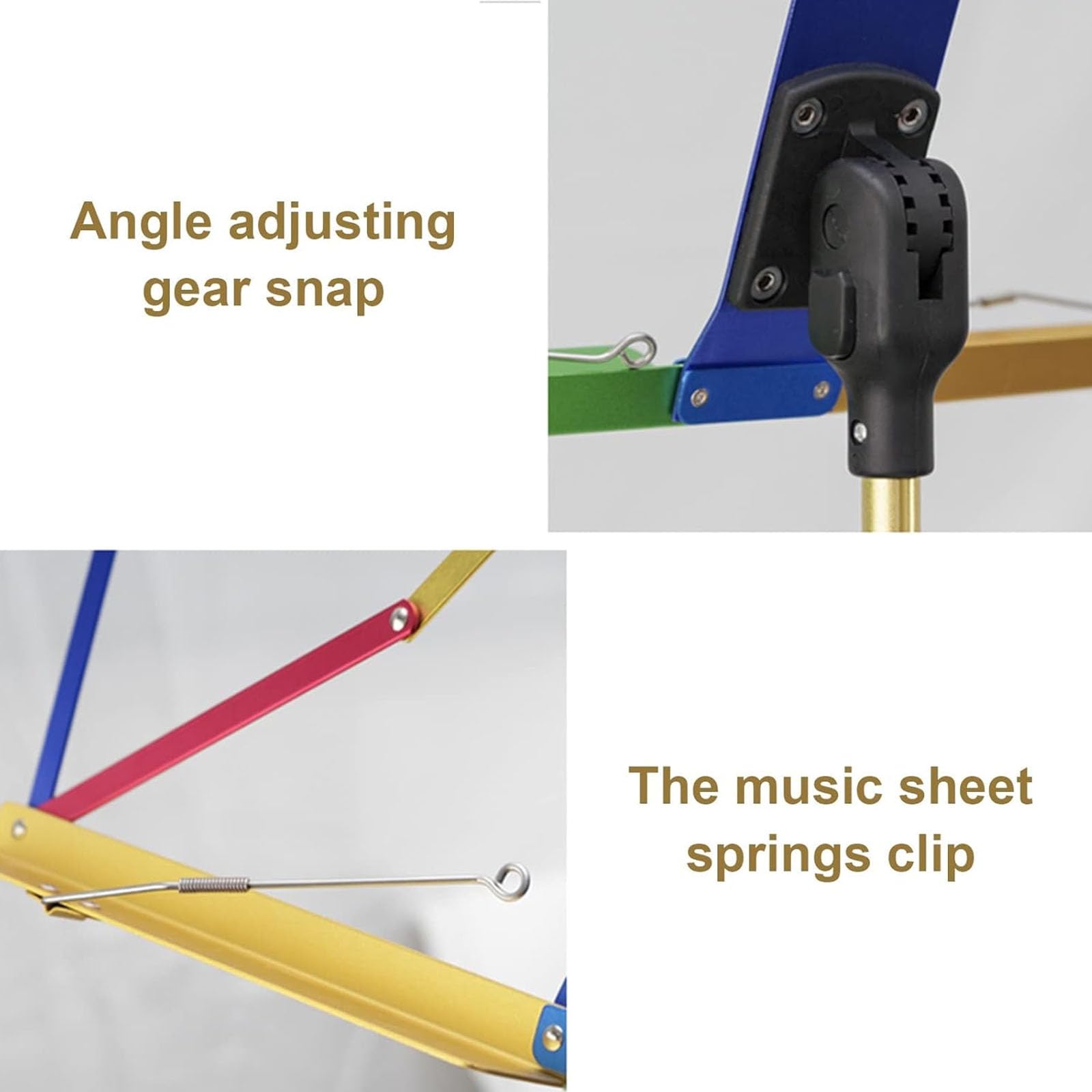 Atril para Partituras con Aluminio, Atril Ligero con Diseño De Paraguas Fracture Reverse Flip The Surface by Snap, Diseño Telescópico De 3 Secciones, Bolsa De Transporte, A,