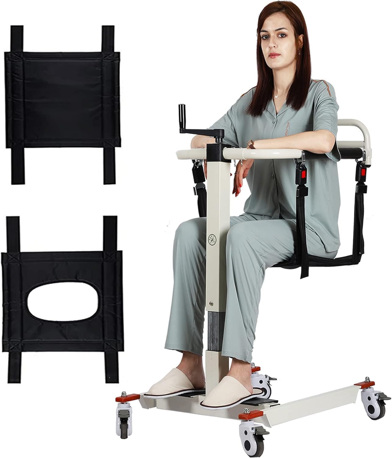 Patient Lift Transfer Chair, Transfer Lift Chair for Disabled, Wheelchair to Car Transfer Devices, Height Widths Adjust Transfer Chair for Elderly and Disabled (Basic)