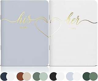 LSSH GmbH Wedding Vow Books,Original Vow Books His and Hers,Perfect Wedding Essentials for Your Wedding Day,28 Pages, 5.5" X 4" (Blue & White)