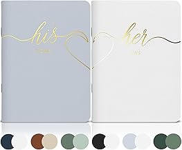 LSSH GmbH Wedding Vow Books,Original Vow Books His and Hers,Perfect Wedding Essentials for Your Wedding Day,28 Pages, 5.5" X 4" (Blue & White)