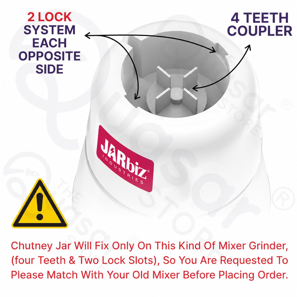 Combo Mixer Grinder Chutney Jar 600mlX180ML Compatible for Bajaj GX1, GX3, GX4, GX8, GX3501, GX3701, GX4701, GX3000, GX400, GX3, 702,Twister Deluxe,Twiste — Amazon image 6