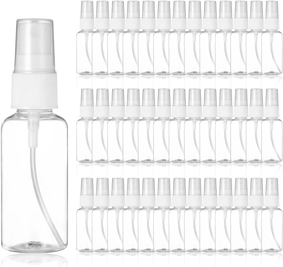 300ml Small Spray Bottle, 40pcs Clear Empty Fine Mist Spray Bottle,Travel Bottles for toiletries for Toiletries Perfume Essential Oil Toners