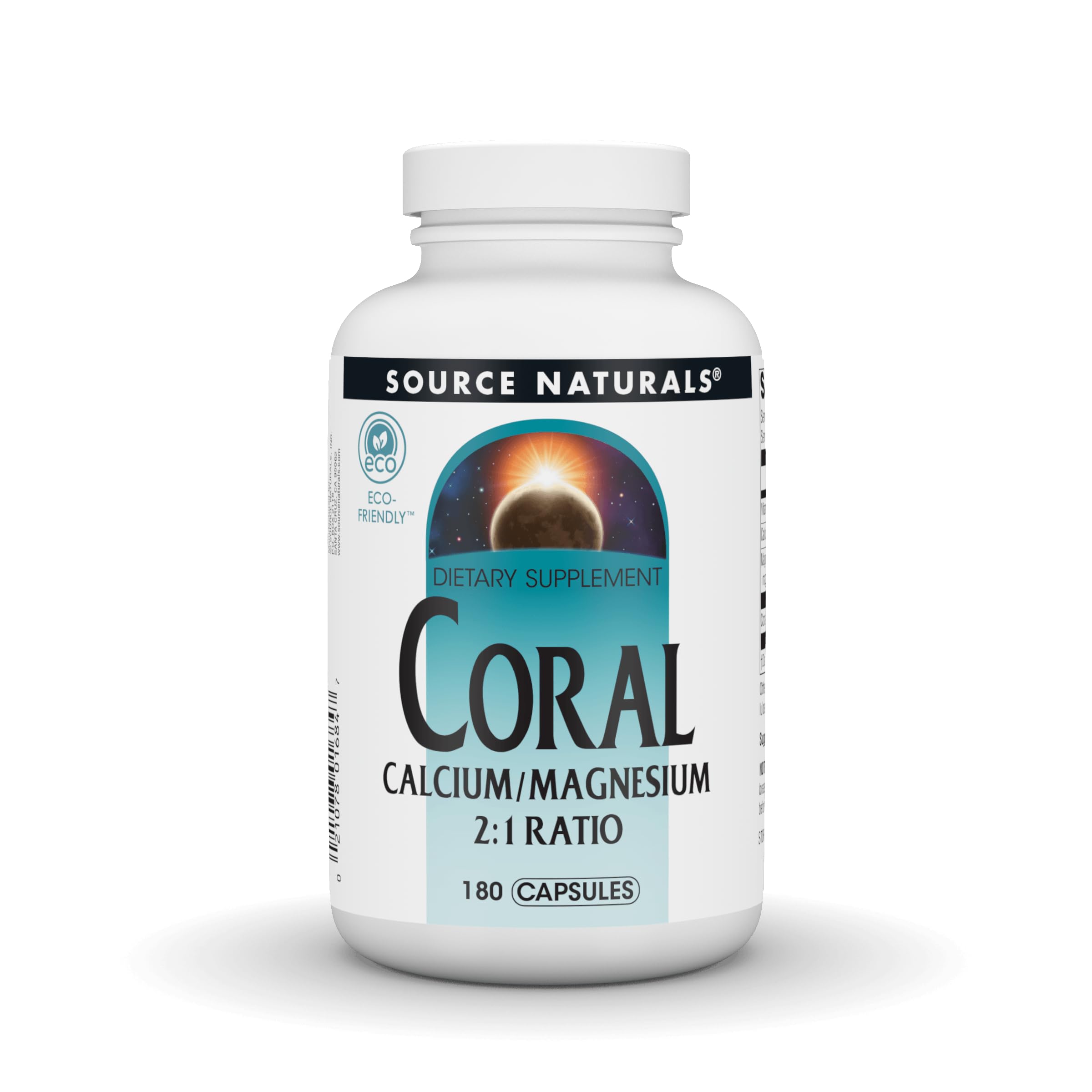 Source Naturals Coral Calcium/Magnesium 2:1 Ratio - 180 Capsules 180 Count (Pack of 1)