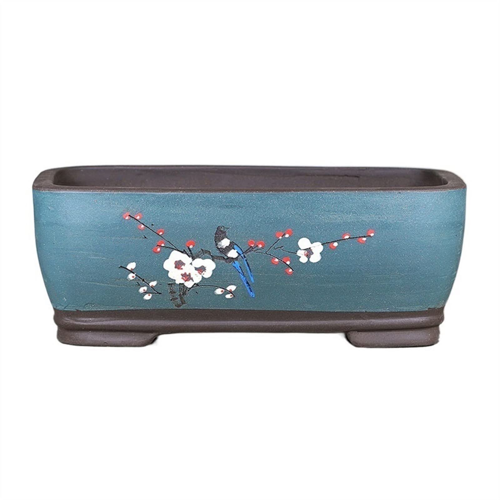 Pot de fleur de sable violet avec trous de drainage TUSUOD grand bac bleu rectangulaire
