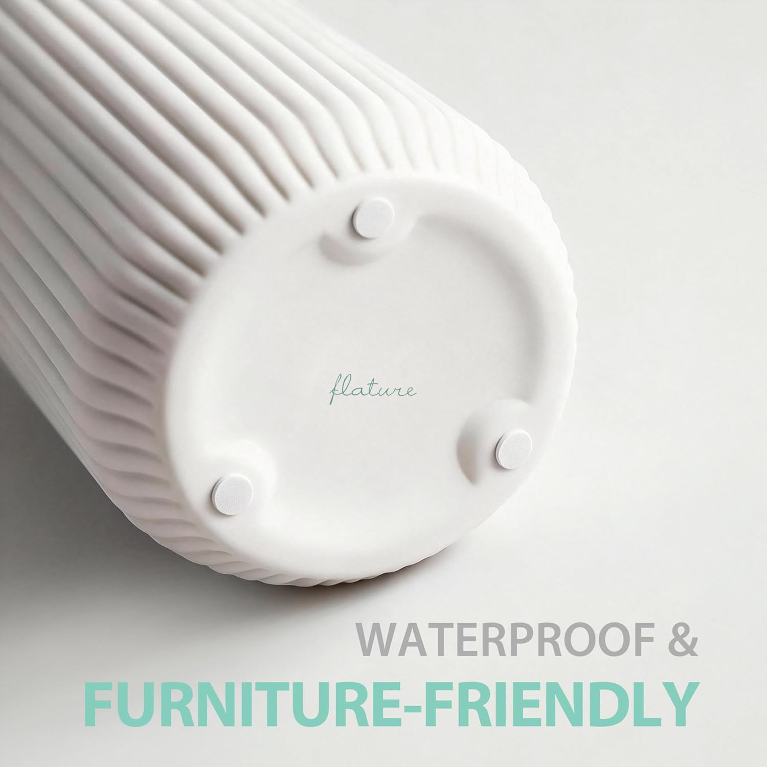 Ceramic Vase in Nordic Style, Decovase for Pampas Grass as Boho Deco, Vase White Matt 8 inch for Flowers, Scandinavian Design Home Decoration for Fresh Flowers, Dried Flowers (Size M) - Image 7