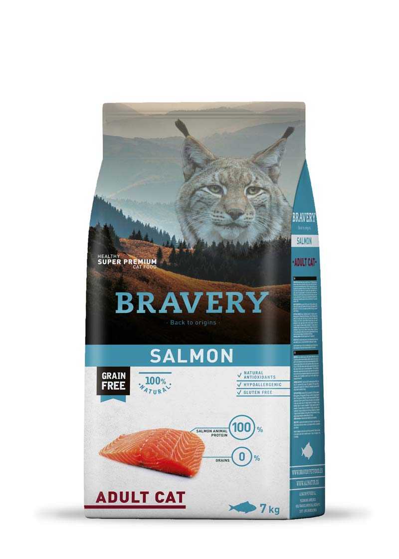 BRAVERY Croquetas de salmón para Gatos 7 kg