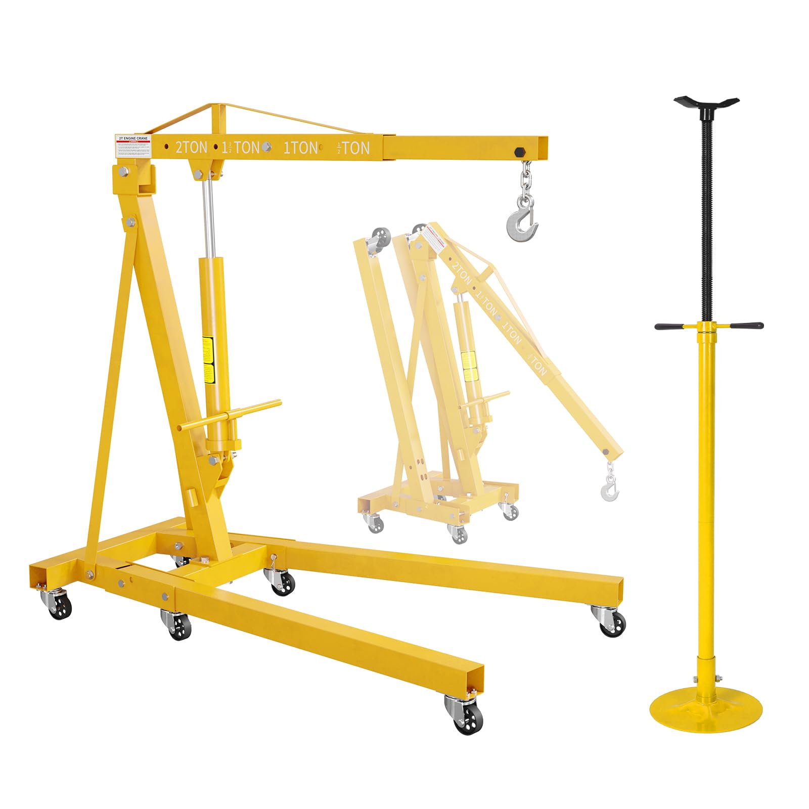 Photo 1 of ***BOX B, MISSING BOX A** Garvee 2-Ton Folding Engine Hoist and 3/4-Ton Support Stand Combo