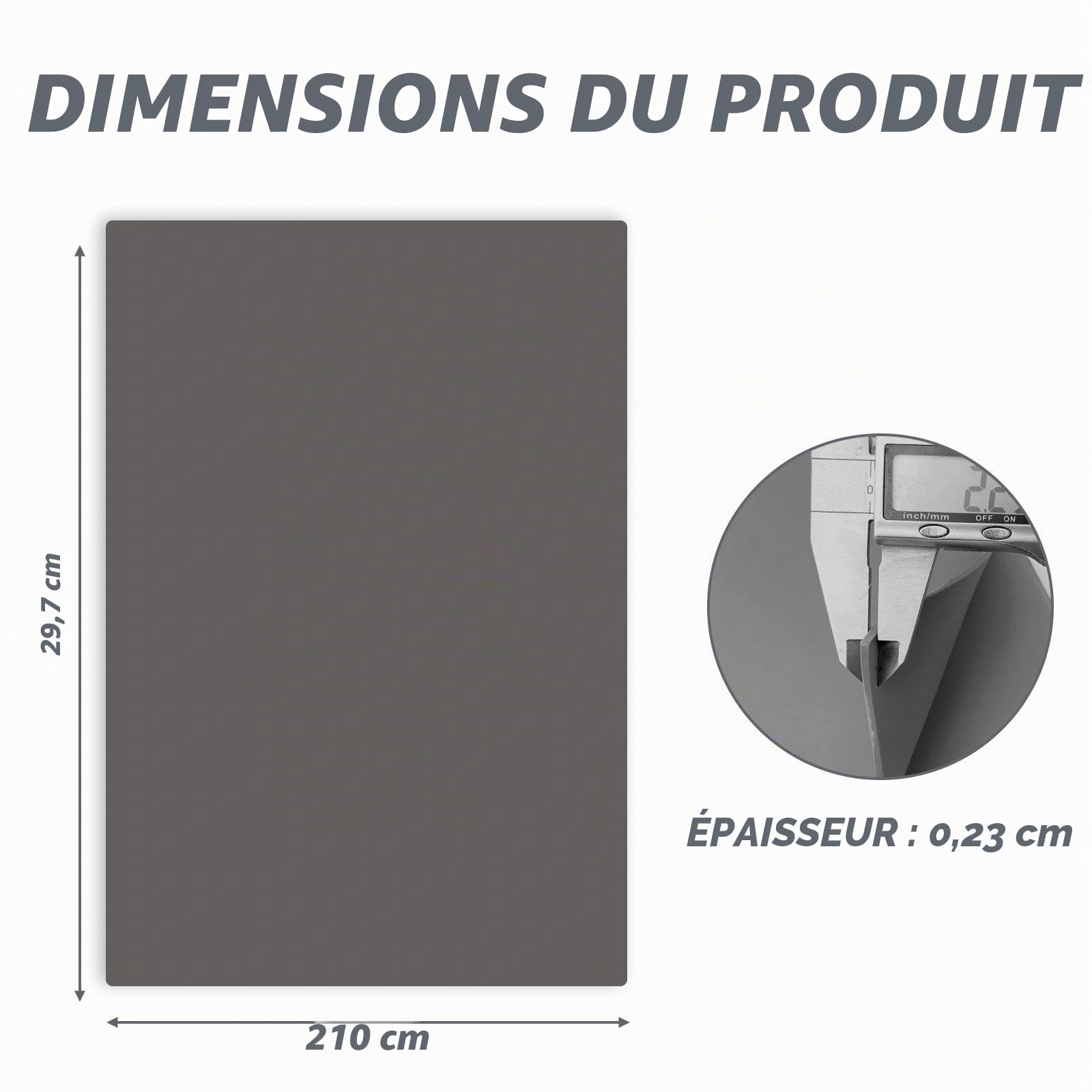 Lot de 2 Feuilles en Caoutchouc pour Tampons Laser A4 30x21cm 2,3mm d'Épaisseur Gomme à Graver Feuilles Tampon en Caoutchouc pour Machines de Gravure de Timbres Artisanaux de Bricolage (Gris)