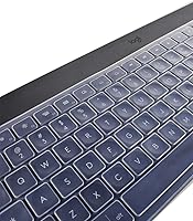 Vista 6 de Funda de silicona para teclado de escritorio ultra fina, compatible con teclas Logitech MX Mini Minimalista y MX Keys Mini para Mac Teclado Negro