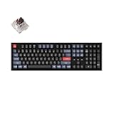 Keychron K10 Pro Wireless Custom Mechanical Keyboard, Full-Size QMK/VIA Programmable Bluetooth/Wired White Backlight with Hot-swappable Keychron Super Brown Switch Compatible with Mac Windows Linux