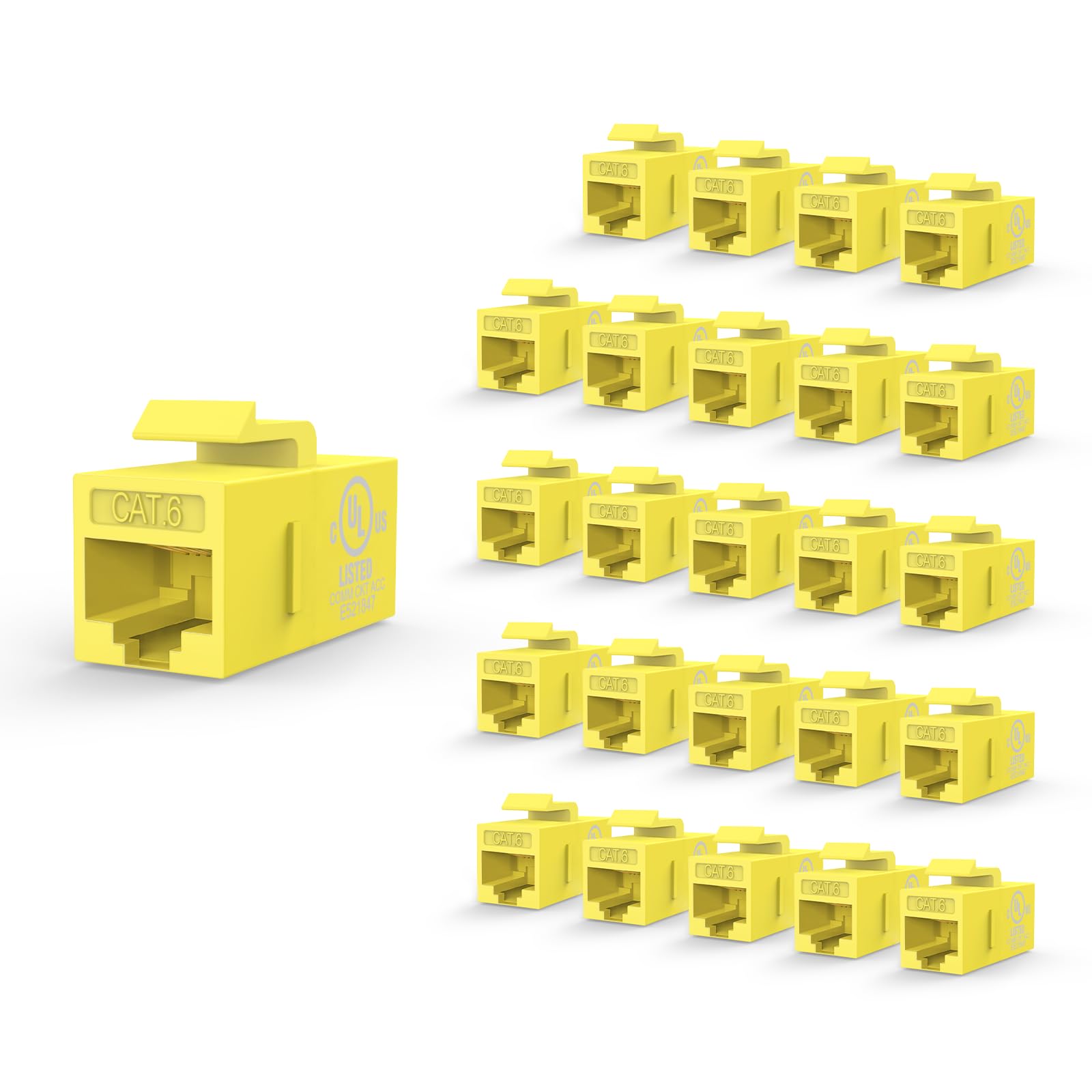 VCE UL Listed CAT6 Keystone Coupler PoE, Black, 25-Pack — Amazon image 15