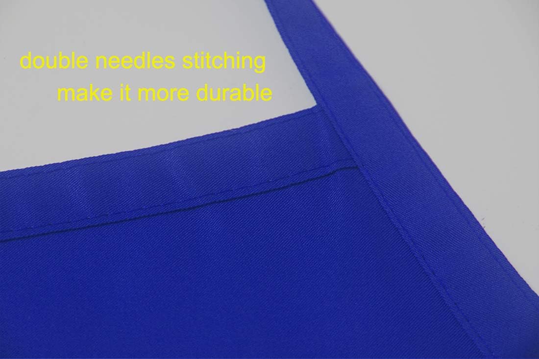 12 Pack Blue Aprons for Women Adult Ladies with Pockets, Waterproof Grilling Painting Baking BBQ Cooking Kitchen Bib Aprons Bulk (12, Blue) - Image 5