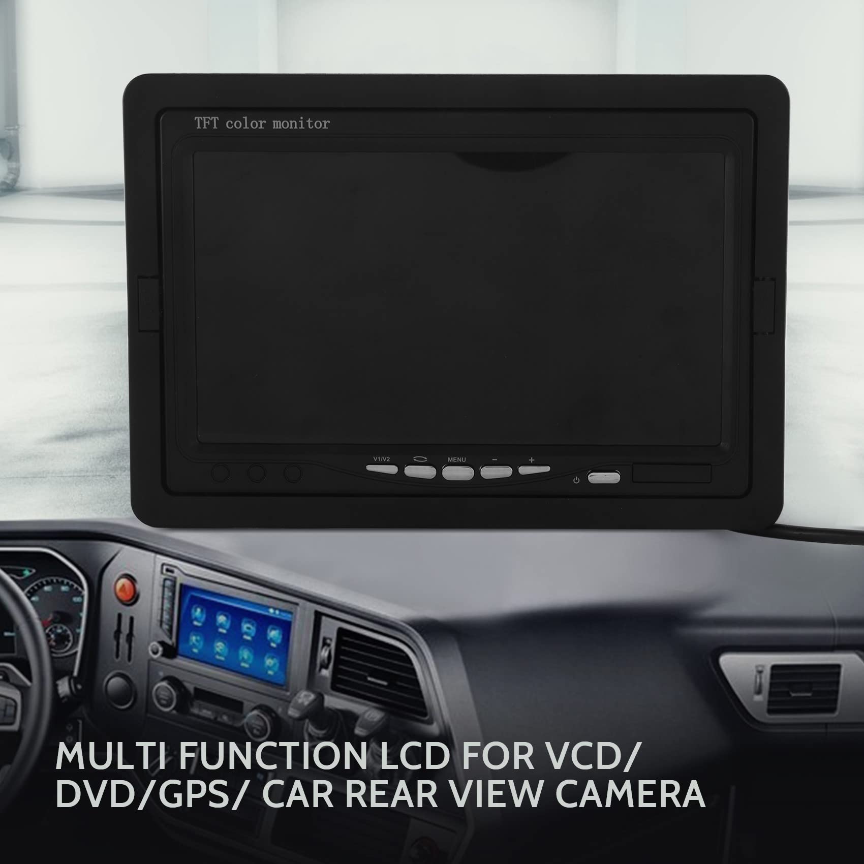 12V-24V 7 Pulgadas TFT LCD Color HD Monitor para CáMara CCTV Inversa de VisióN Trasera de Coche