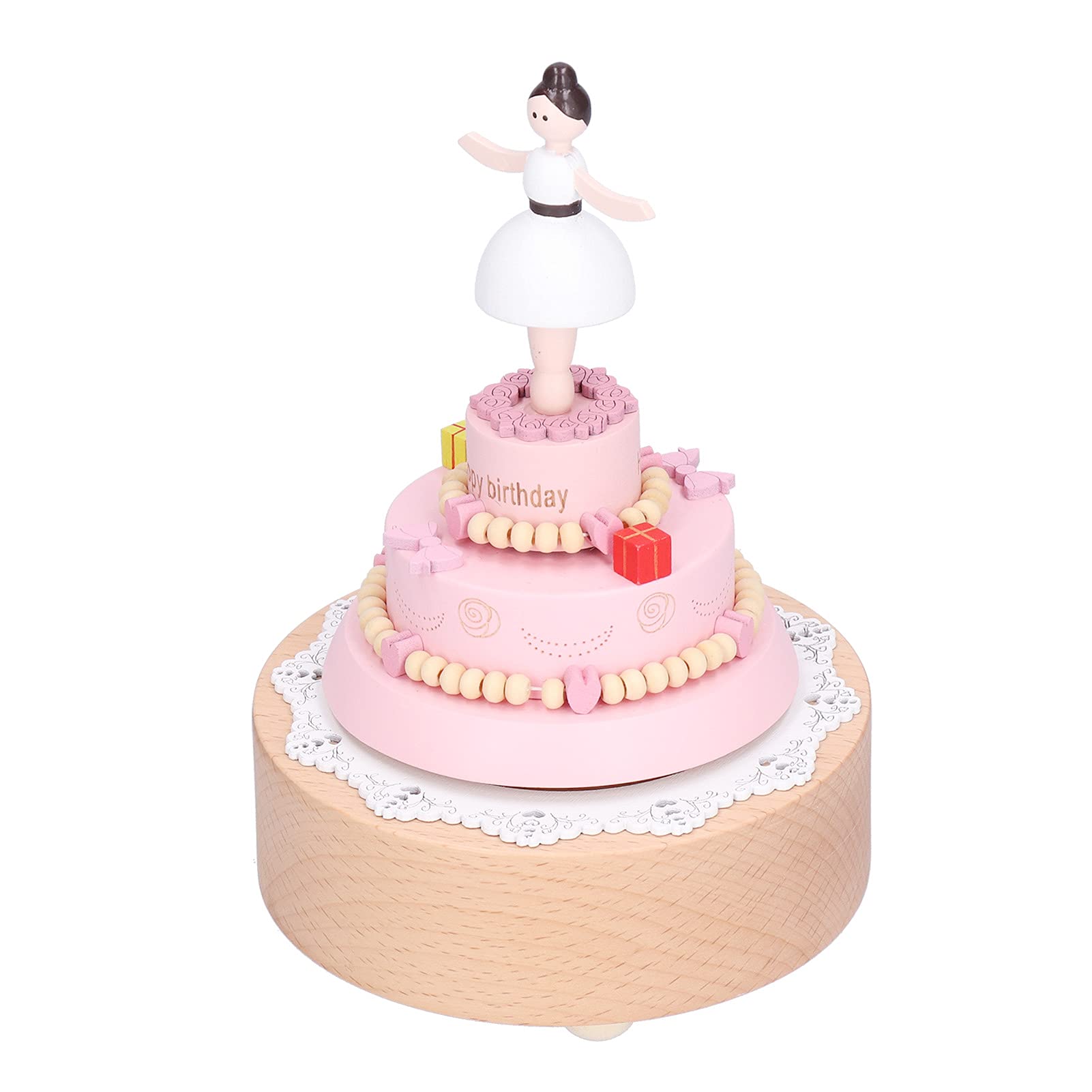 Wooden Crafts Decoration, Kids Music Box Natural Wood Grain Elegant and Beautiful for Home Decoration Birthday Gifts for Most People