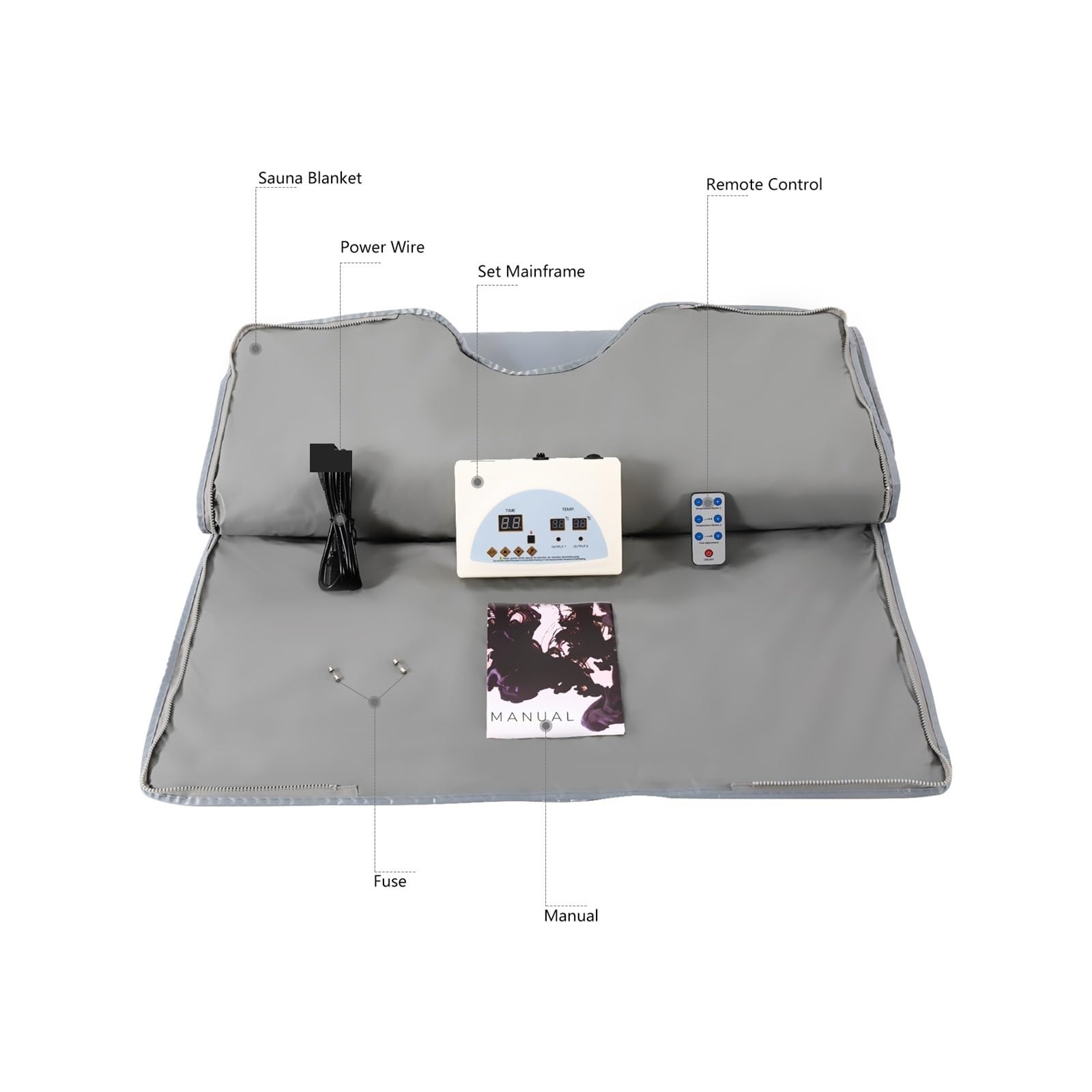 Sauna a vapore domestica Coperta for sauna a infrarossi lontani, coperta for moare il corpo con borsa for sauna, controlr a 2 zone Terapia disintossicante professiona Belzza antietà Divertitevi e rila