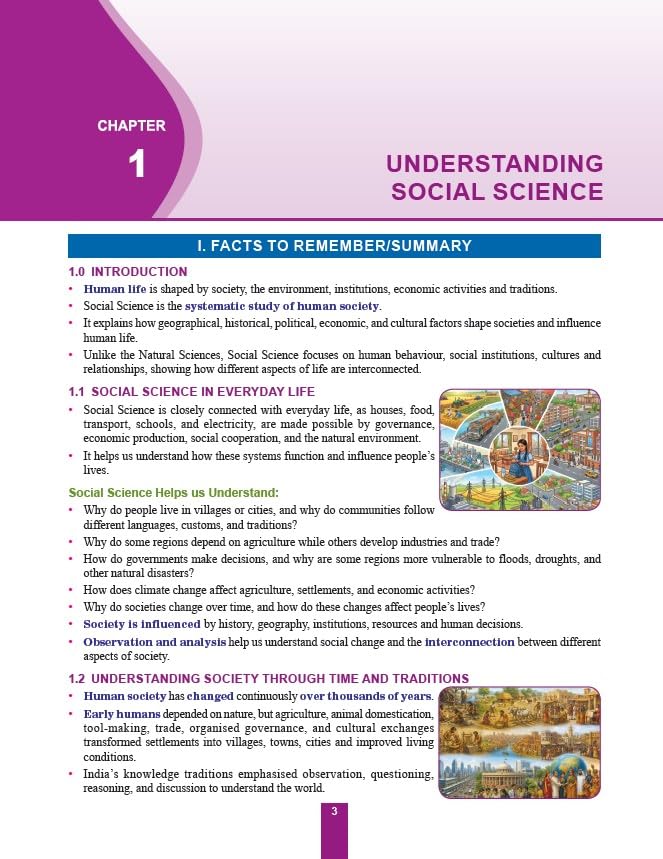 Image of Golden Social Science Study Material with Question Bank | Based on New NCERT UNDERSTANDING SOCIETY: INDIA AND BEYOND PART-1 Class 9 | CBSE 2027 Exams | Summary | Multi Color Edition | Video Animation