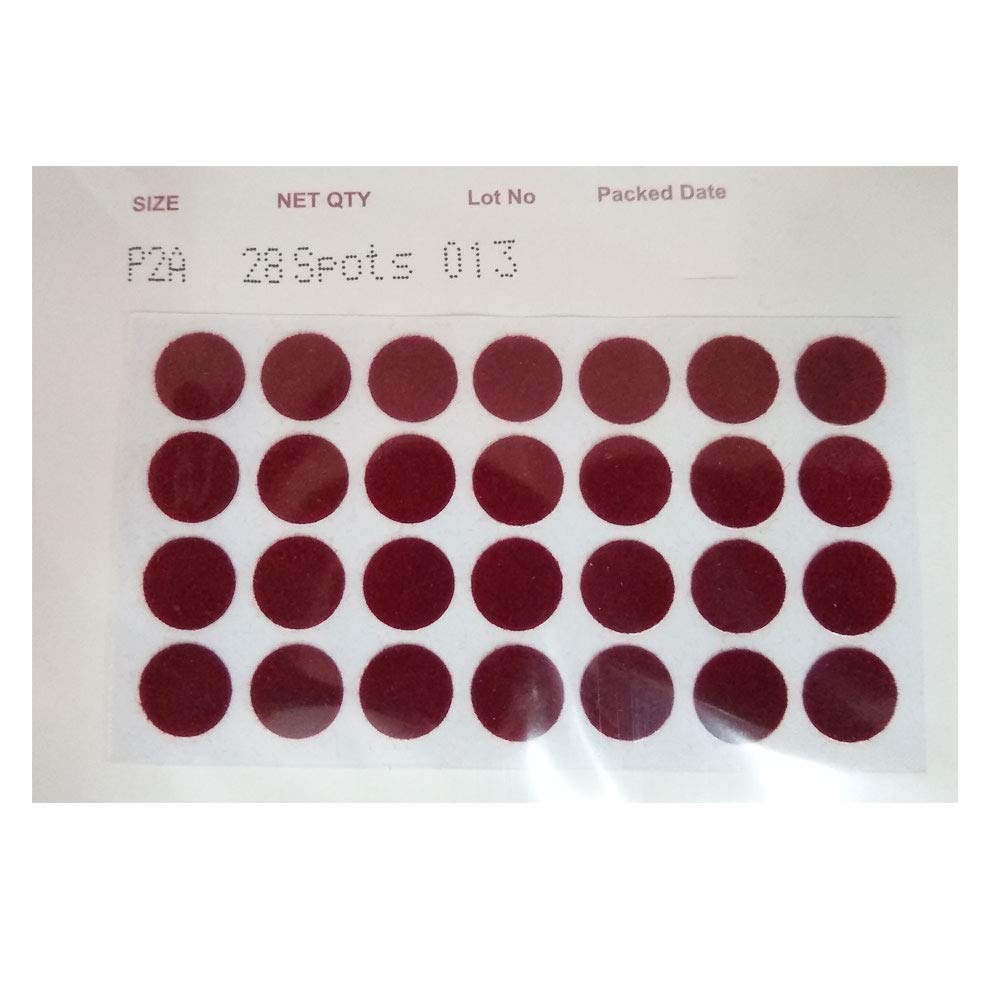 Eyetex Pallavi Sticker Kumkum 3in1 Maroon Color Bindi Size-P2A (Pack of  15)
