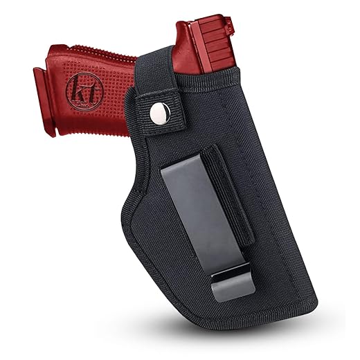 Universal IWB/OWB Gun Holster for Men & Women, Waist Belt Holster for Pistols, Right/Left Hand Draw Holsters for Concealed Carry Handgun Holster (Black)
