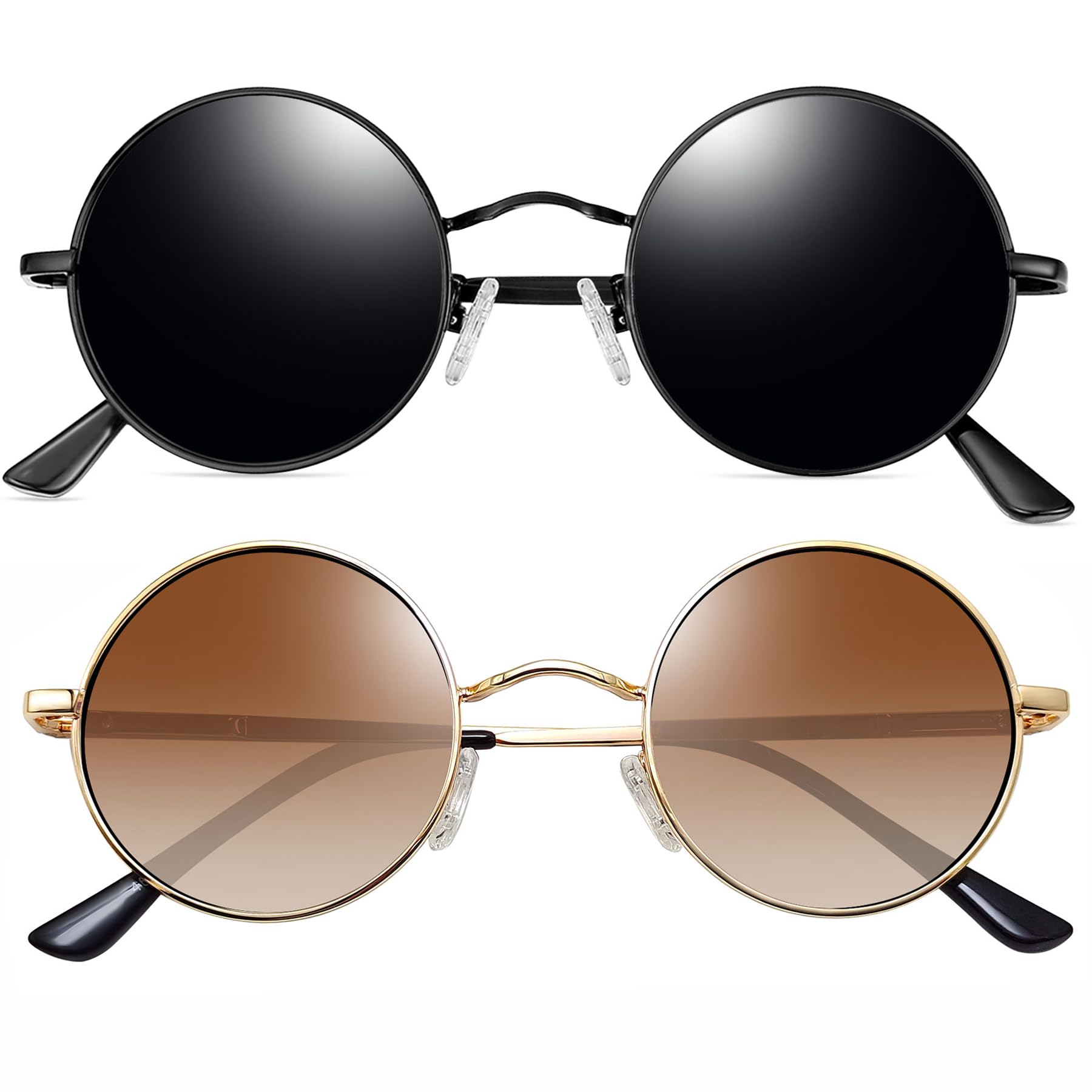 Joopin Hippie Round Sunglasses for Women Men Small Circle Sun Glasses Polarized UV400 Protection