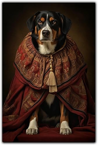 Miniatura 938 de Thuan Chow Chow Retrato de mascota con disfraz real de perro en un disfraz retrato de perro con vestimenta Retrato medieval de mascota retrato