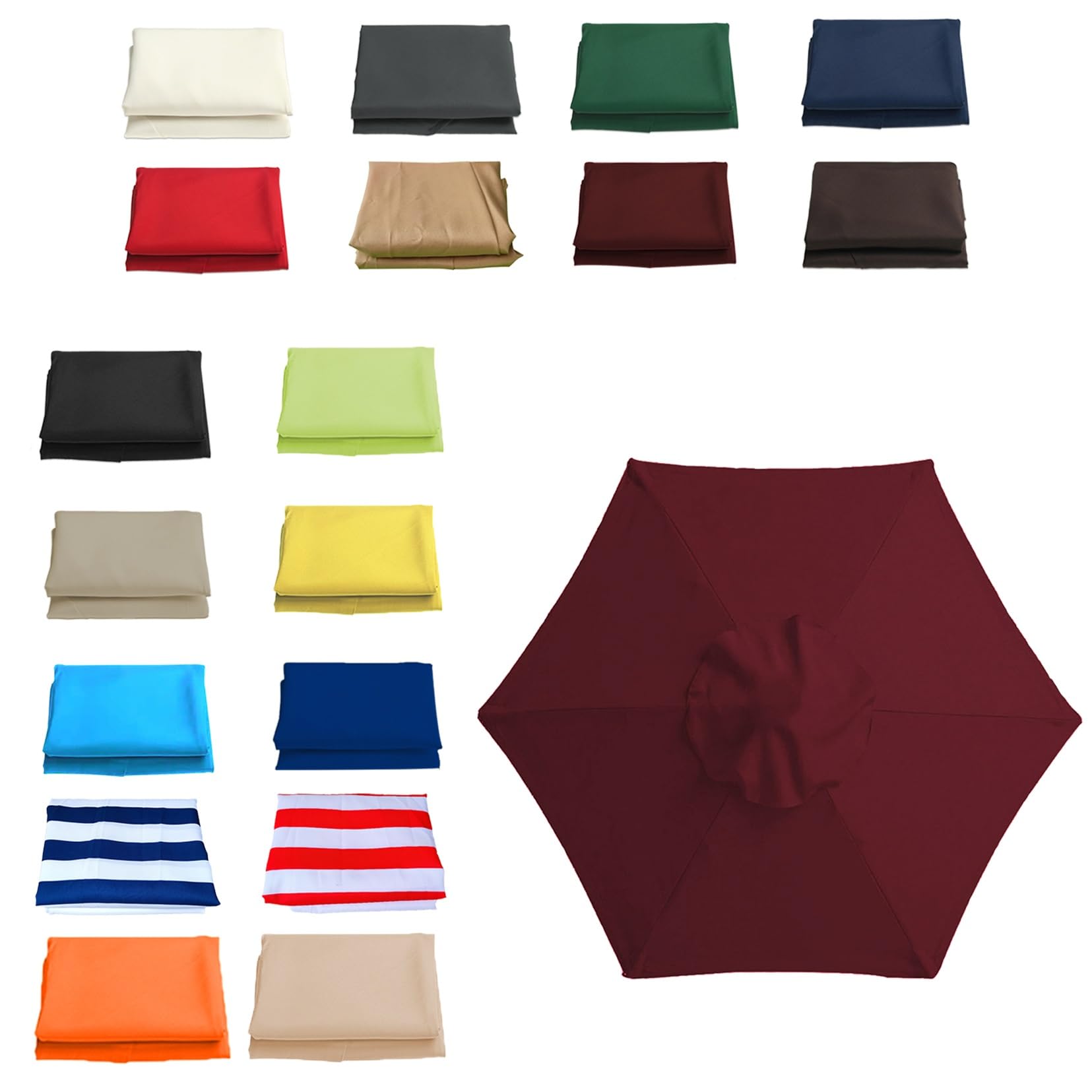 Pink Palm Patio Umbrella Replacement Canopy Top 11.5FT 9.8FT 8.8FT 8.2FT Parasol Canopy Cover for Outdoor Backyard Pool Umbrellas Cantilever Parasol Replacement Cover(Burgundy,8 RIBS/350CM(11.5FT))