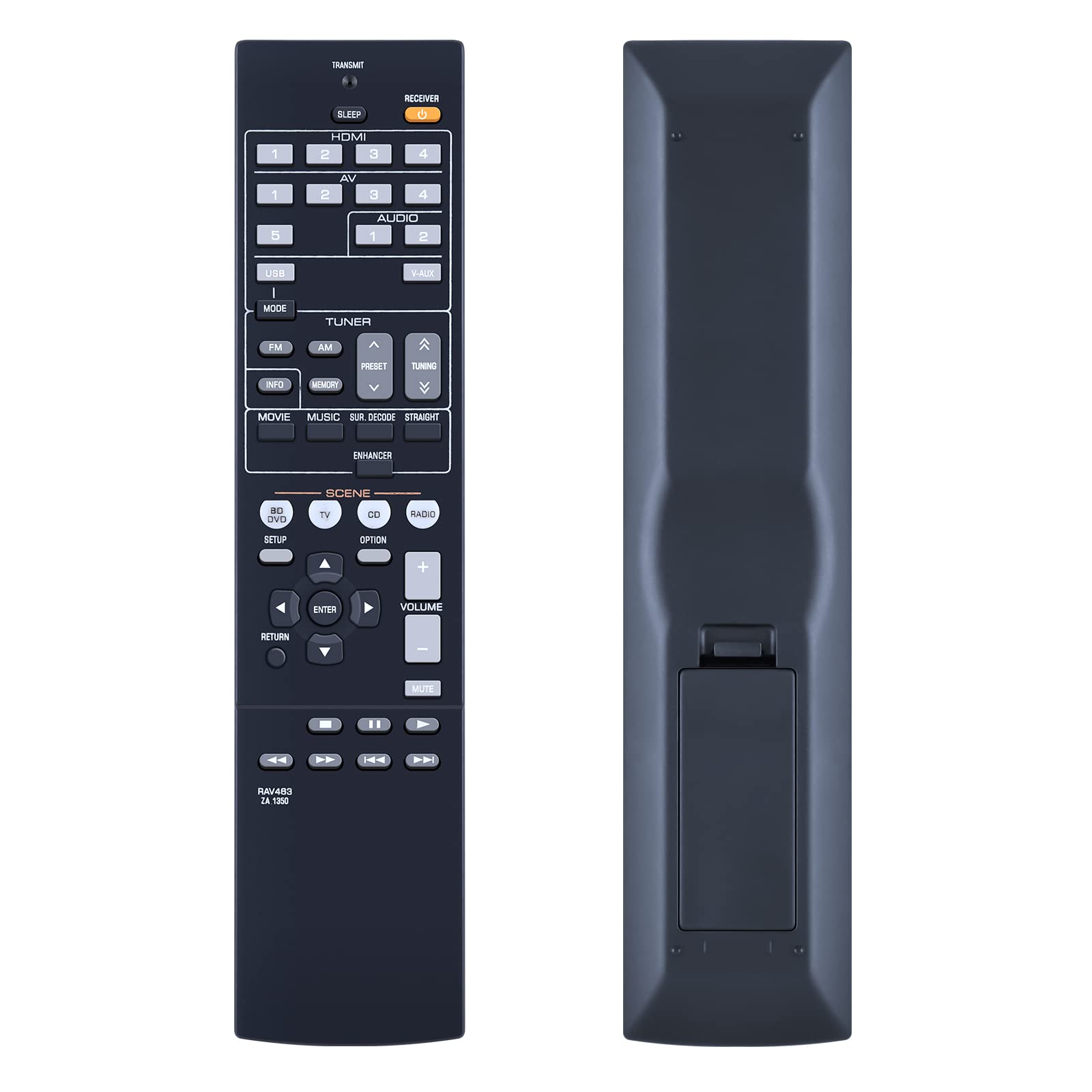 ZWP RAV463 Replacement Remote Control for Yamaha Home Theater AV Receiver ZA11350 RX-V373 HTR-3066 RX-V375