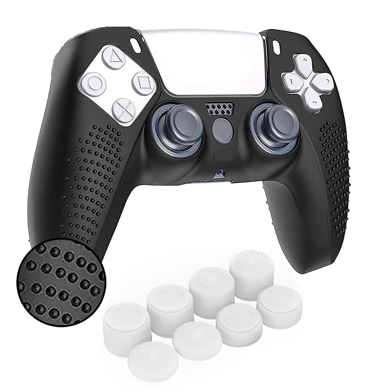 See full amazon price history chart for OIVO INDIA Black Dotted Design Cover for PS5 Game Controller Remote Sleeves with White ThumbGrip Set OIVO INDIA Black Dotted Design Cover for PS5 Game Controller Remote Sleeves with White ThumbGrip Set (B0CGCGNJXM) Amazon Price History, Amazon Price Tracker