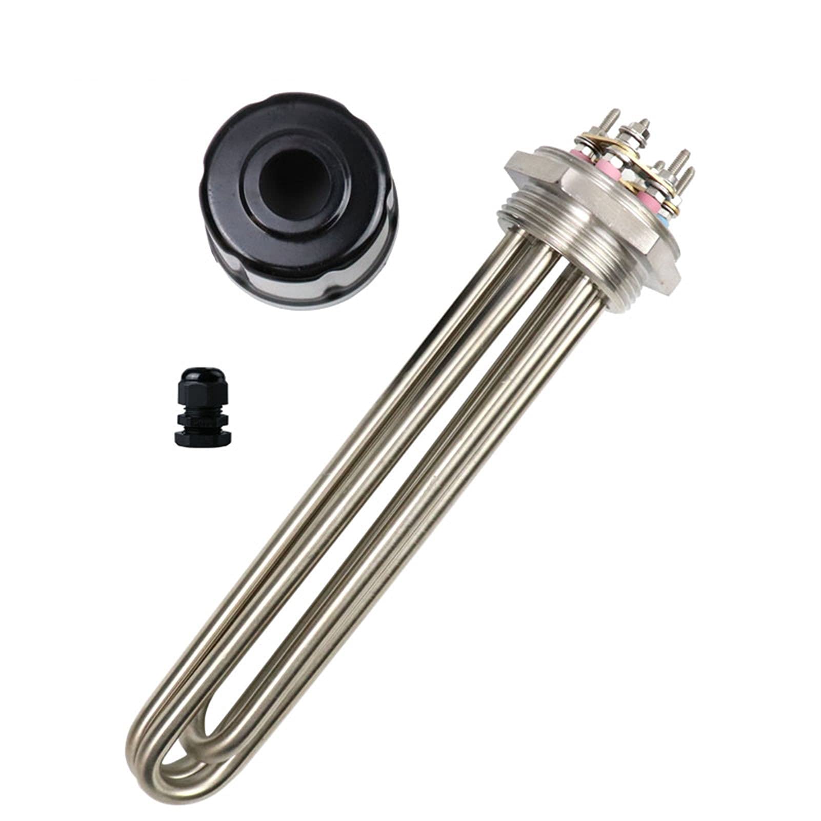 Element podgrzewacza wody, 220v/380v DN40 1,5 "BSP Grzałka zanurzeniowa Natychmiastowy elektryczny element grzejny Podgrzewacz zbiornika wody(220v,9KW 370mm)