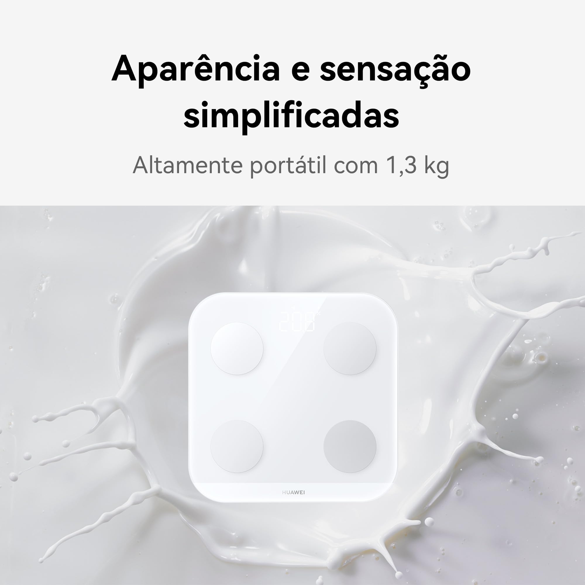Huawei Escala 3 Cuerpo Inteligente Análisis de Composición Corporal IMC, Bluetooth, Multiusuario, Android e iOS, Blanco