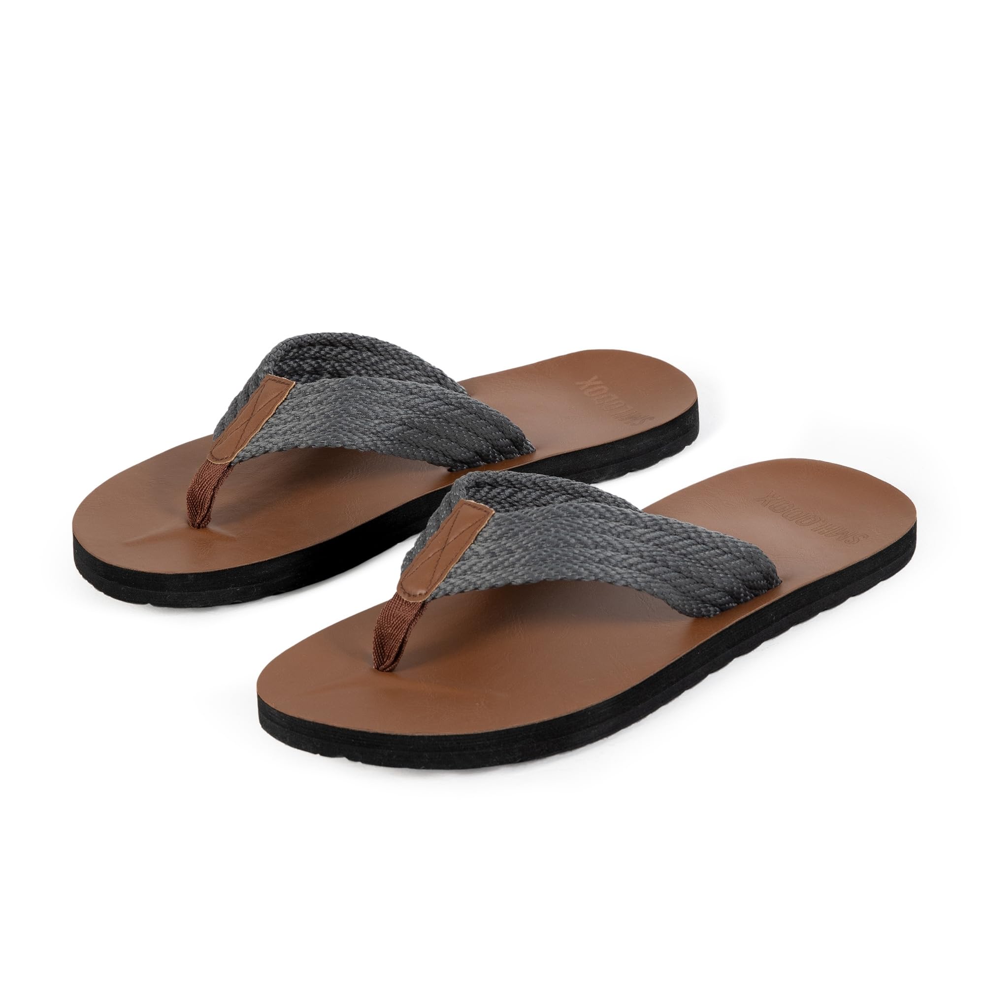 SMILODOX Flip Flops Herren Alexi - Rutschfeste Badeschuhe, Leichte, Weiche Hausschuhe Sommer Slippers Pantoletten, Anpassunsgsfähige Badeschlappen Flip Flop für Strand Indoor-Outdoor