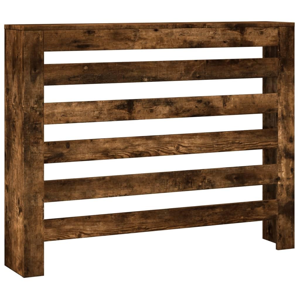 vidaXL Radiator Cover Smoked Oak 104 x 20 x 82 cm Engineered Wood