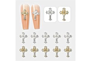 Luminous 3D Retro Cross Nail Charms