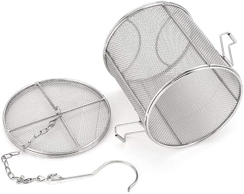 Fdit Colador de condimentos de acero inoxidable, colador de té, condimentos de sopa, cesta de separación, herramientas de cocina, 4.72 x 5.12