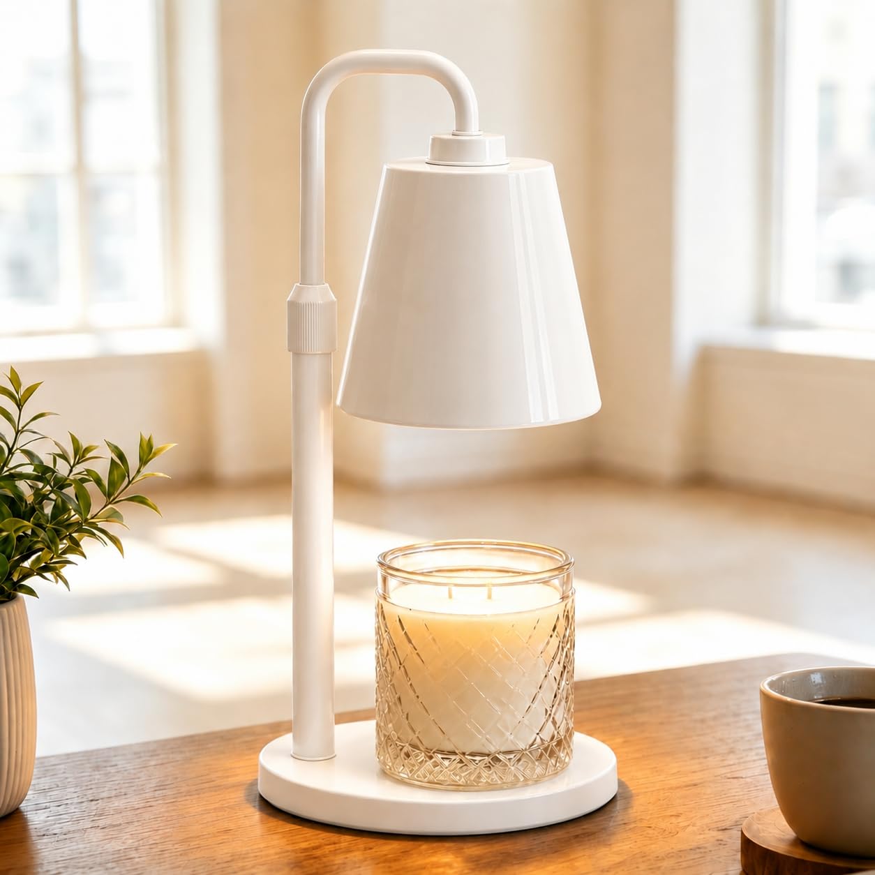 Hausdemo Candle Warmer Lamp with Timer, White