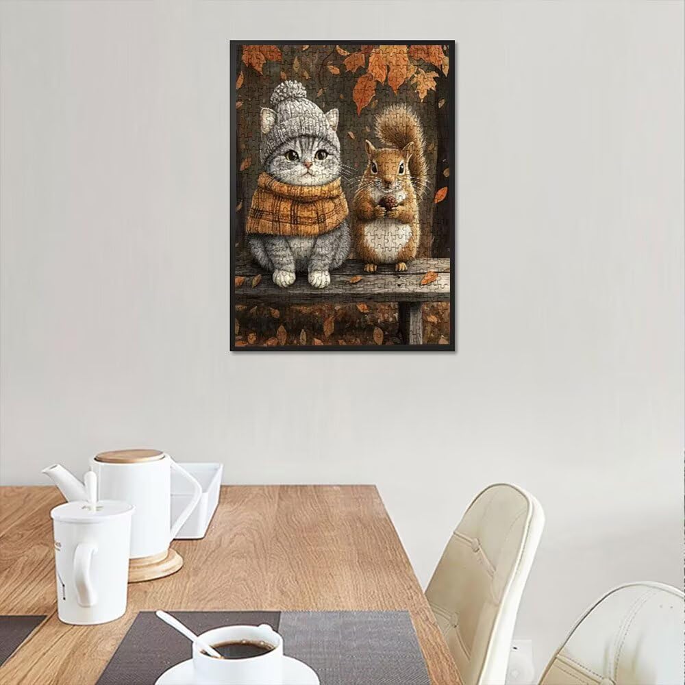 Puzzle 3000 Pezzi, Gatto Scoiattolo 3D Puzzle per Adulti Impegnativo, Educa Puzzles Artistico, Divertente E Stimolante Puzzles Decorativo per La Famiglia, Regalo e Decorazione Pareti DX0YL6-649