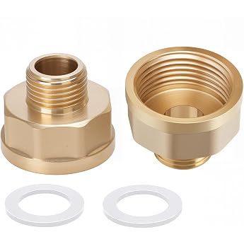 Reducer Extension 1/2 Outer x 1 Inner Brass Reducer 1 Inch to 1/2 Inch Reducer Diameter 20 mm x Diameter 32 mm
