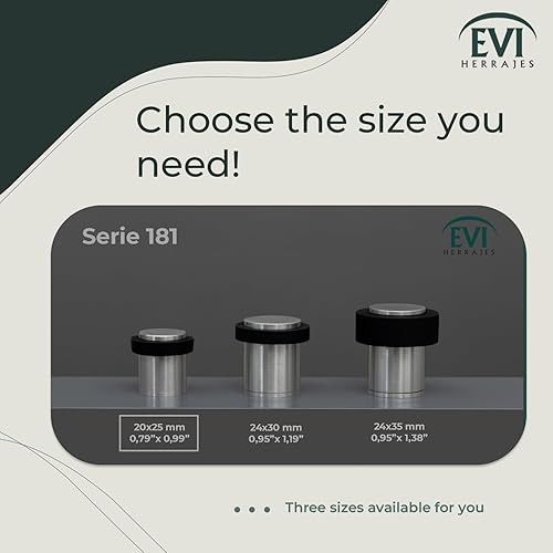 Miniatura 3 de Evi Herrajes  Tope de puerta de acero inoxidable  W 0,79 pulgadas h0,99 pulgadas  Alta calidad y duradero  Fijación de tornillo  Protección de