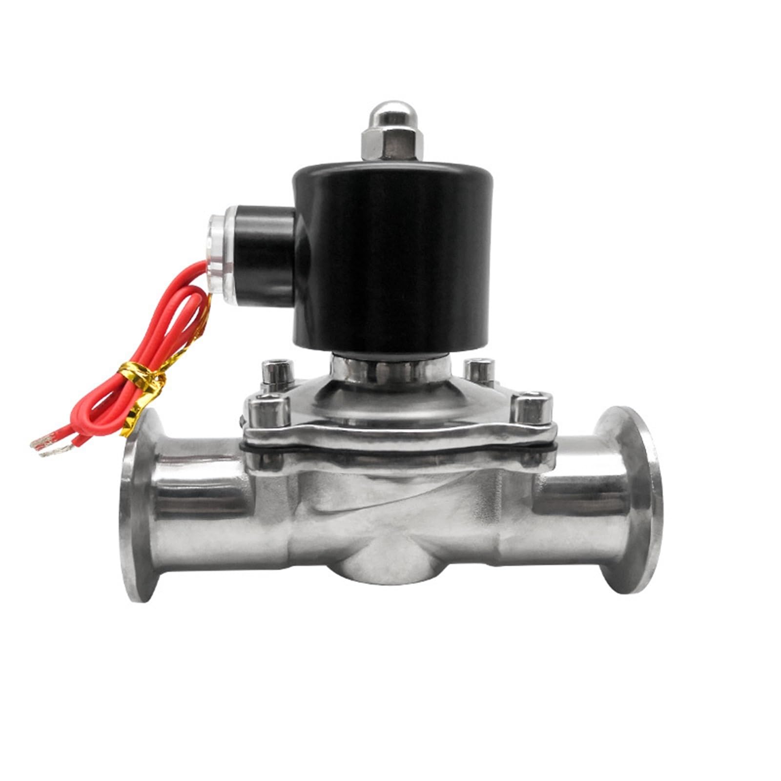 Ieumjnat 24Vdc 3/4" Stainless Steel Nomally Closed Clamp Type Sanitary Solenoid Valve Ac220v Dc24v Food Grade Solenoid Valve(24Vdc)