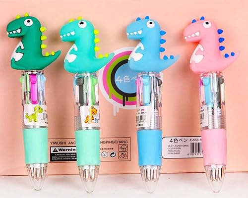 Miniatura 2 de 8 bonitos bolígrafos de animales, 4 en 1, retráctiles, multicolor, bolígrafos multicolor para oficina, escuela, hogar, bolígrafos divertidos para