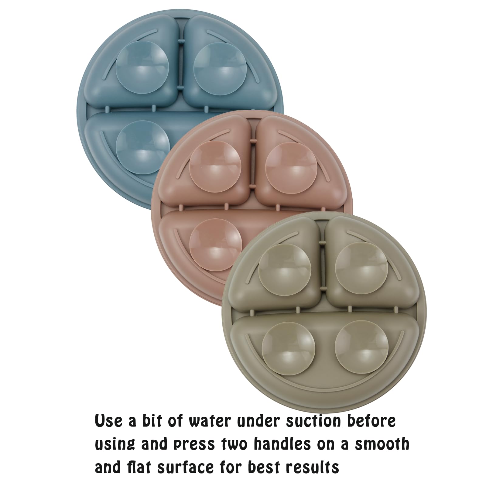PandaEar 3 Pack Baby Plates with Suction for Weaning with 3 Spoons - Image 3