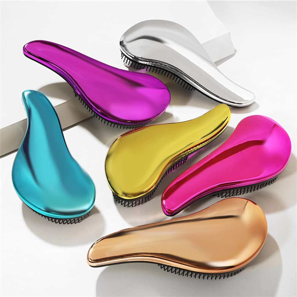 6pcs Detangling Hair Brush Lightweight Hair Brush And Comb For Natural, Curly, Straight, Wet Or Dry Hair