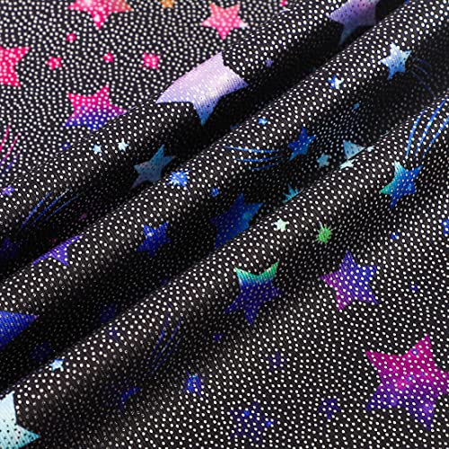Image of EQSJIU Gymnastics Leotards for Girls Kids Rainbow Mosaic Mermaid Butterfly Stars Leopard Galaxy Tie Dye Cosmos Leopard