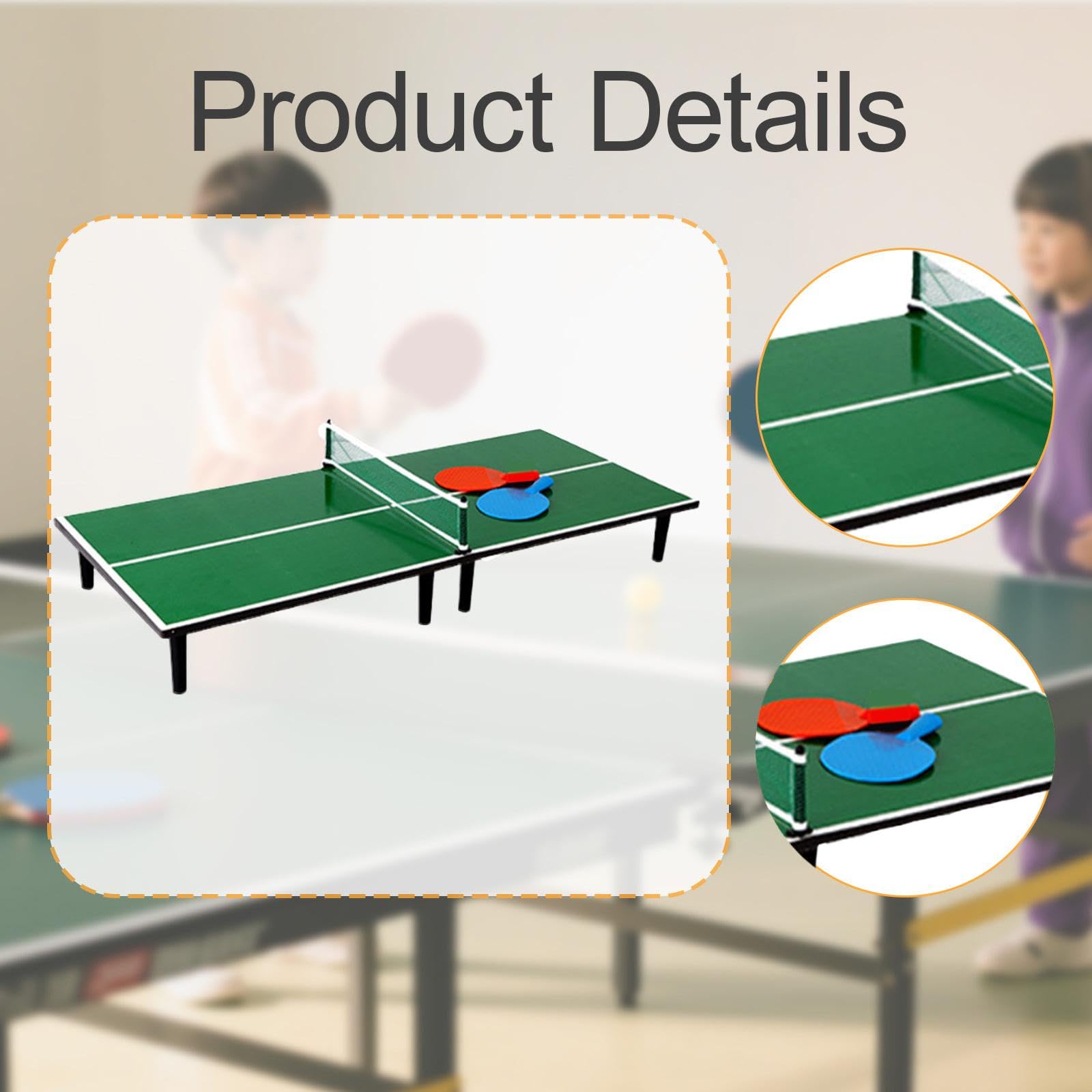 Mini Tavolo da Pong Portatile con 2 Racchette, Ideale per Bambini