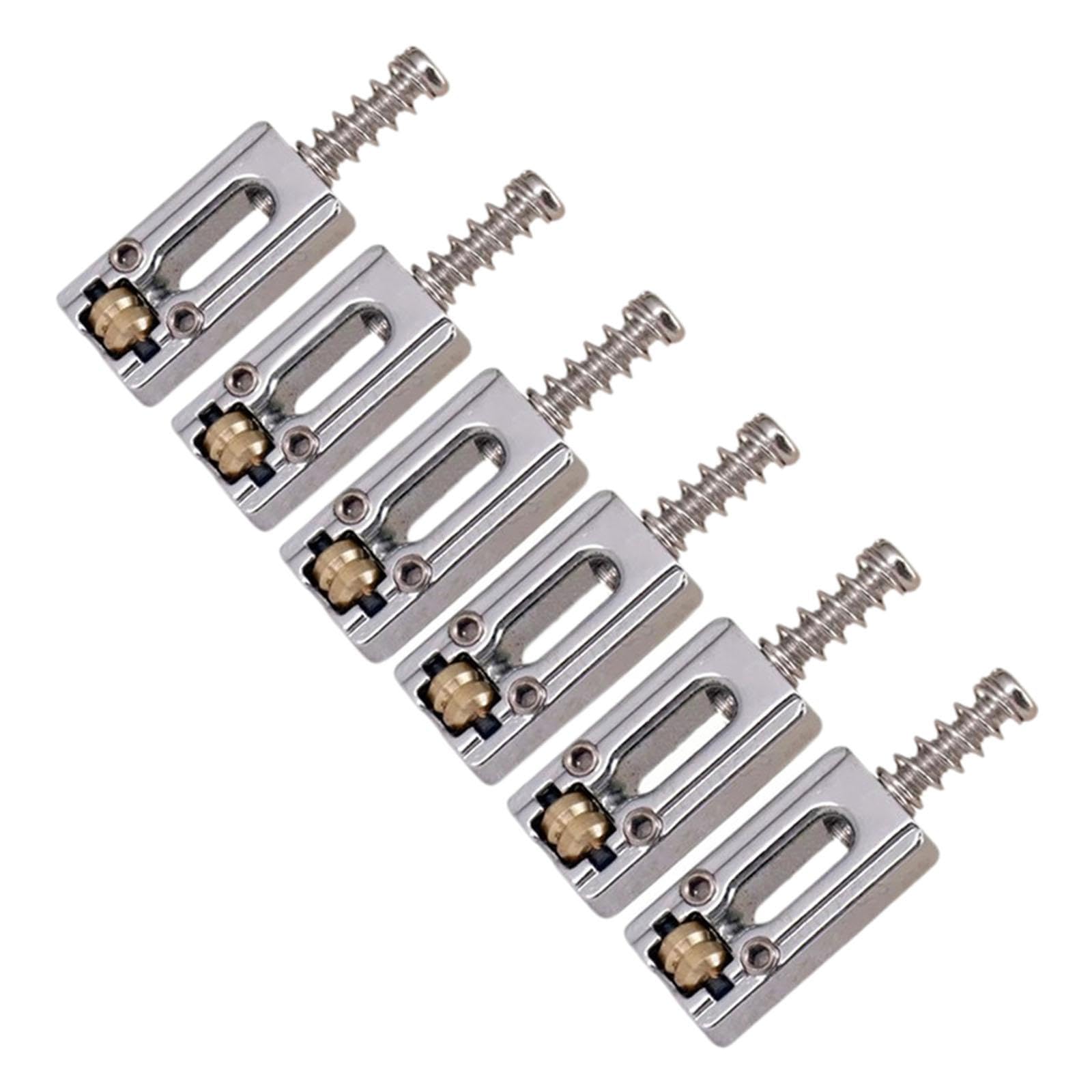 Atorse 6 Pieces Guitar Tremolo Bridge Saddle Repair Sturdy Easy Use Zinc Alloy Iron Silvermusical Instruments & Gear | Guitars & Basses | Parts & Accessories | Guitar Parts | Saddles-image-42