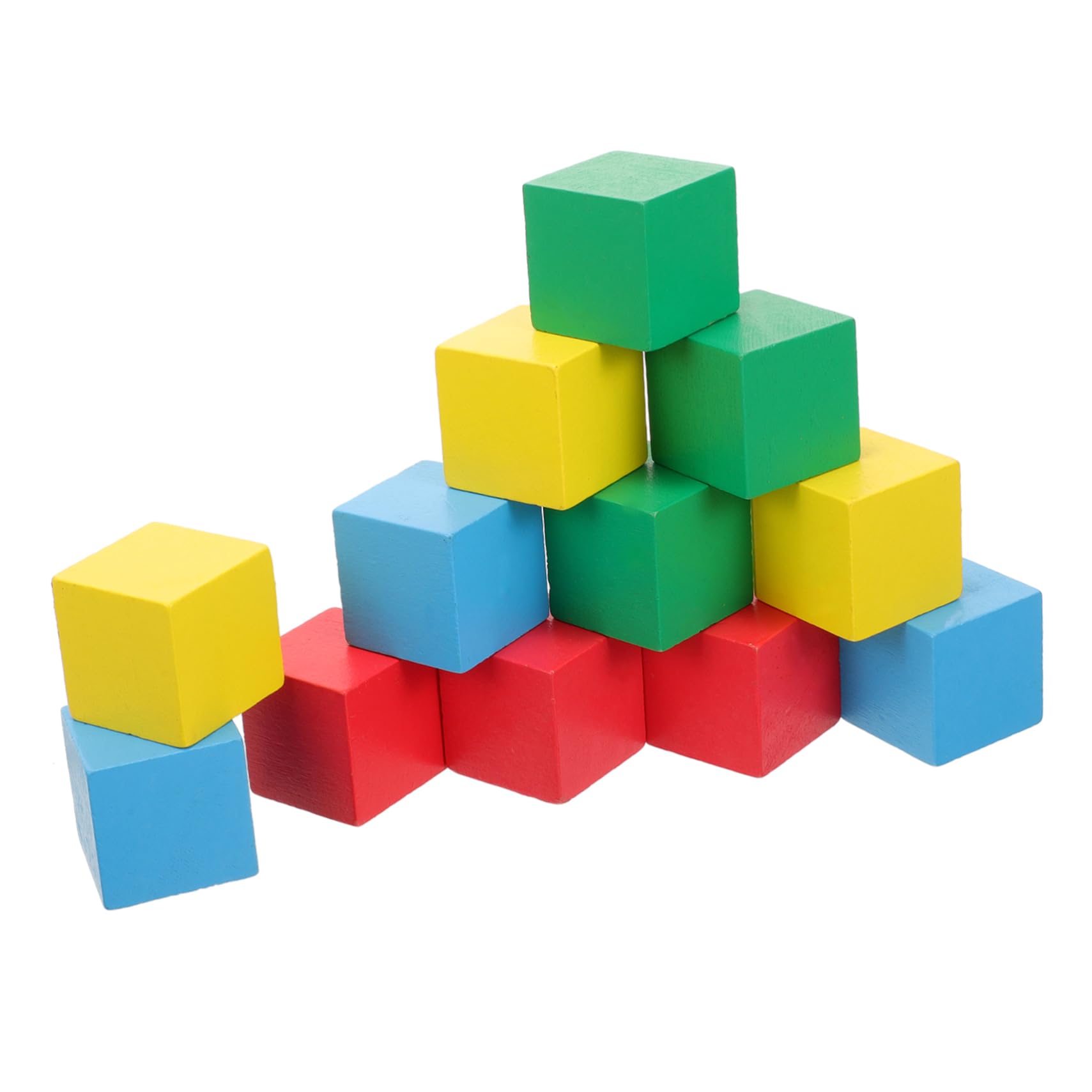 CORHAD 12pcs Colorful Blocks Beech Building Blocks for Early Education for Easy Grasp Fun Interactive for Improves Hand Eye Coordination