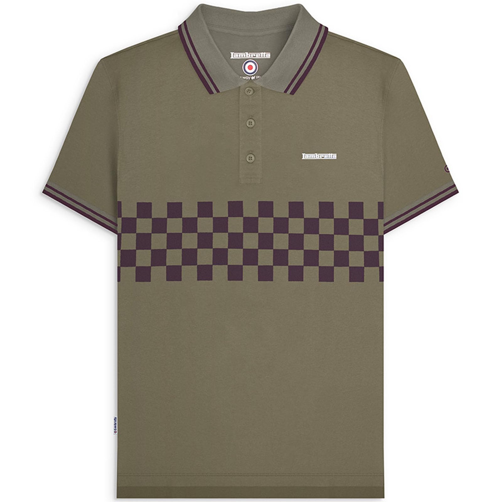 Lambretta Polo Shirt Mens Khaki M